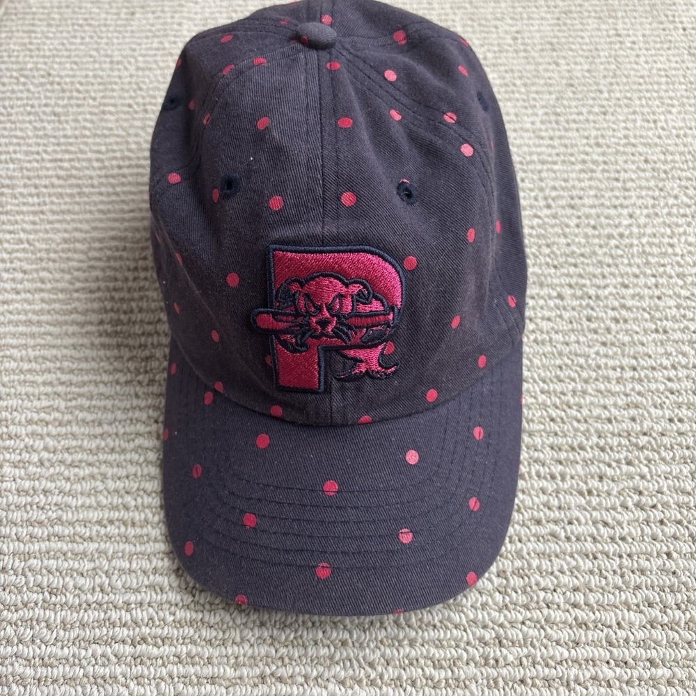 Youth Portland Sea Dogs Embroidered Logo Pink Strapback Hat Polka Dot MiLB